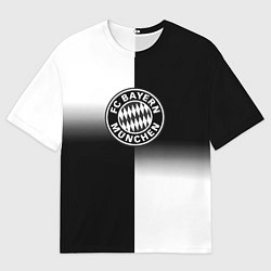 Футболка оверсайз женская Бавария Мюнхен геометрия градиент, цвет: 3D-принт
