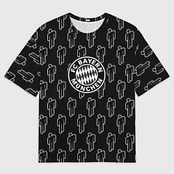 Футболка оверсайз женская Бавария Мюнхен люди паттерн, цвет: 3D-принт