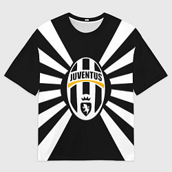 Футболка оверсайз женская Ювентус линии, цвет: 3D-принт
