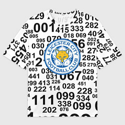 Женская футболка оверсайз Лестер сити цифры символы