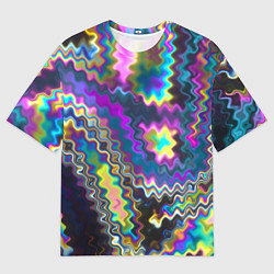 Женская футболка оверсайз Абстракция переливы