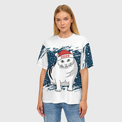 Футболка оверсайз женская Кот Бендер - 2026, цвет: 3D-принт — фото 2