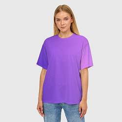 Футболка оверсайз женская The color is purple, цвет: 3D-принт — фото 2
