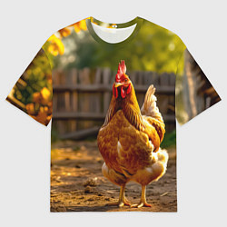 Женская футболка оверсайз Золотой хранитель двора