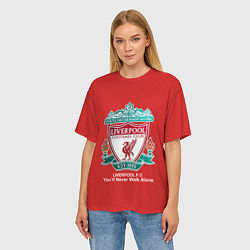 Футболка оверсайз женская Liverpool, цвет: 3D-принт — фото 2