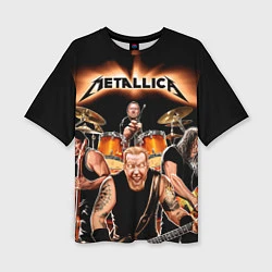 Женская футболка оверсайз Metallica Band