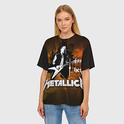 Футболка оверсайз женская Metallica: James Hetfield, цвет: 3D-принт — фото 2