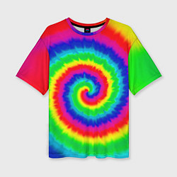 Женская футболка оверсайз Tie dye