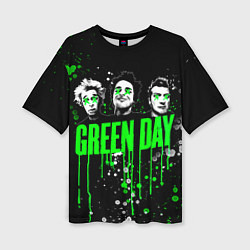 Женская футболка оверсайз Green Day: Acid Colour