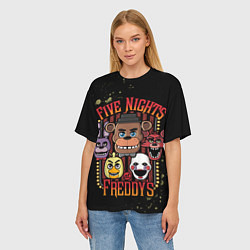 Футболка оверсайз женская Five Nights At Freddy's, цвет: 3D-принт — фото 2
