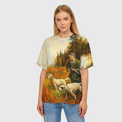 Футболка оверсайз женская Охота на утку, цвет: 3D-принт — фото 2