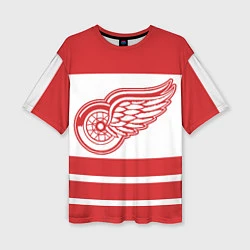 Женская футболка оверсайз Detroit Red Wings