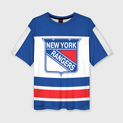 Женская футболка оверсайз New York Rangers