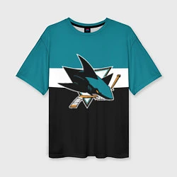 Женская футболка оверсайз San Jose Sharks