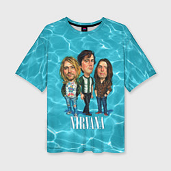 Женская футболка оверсайз Nirvana: Water