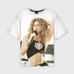 Женская футболка оверсайз Шакира поет