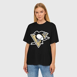 Футболка оверсайз женская Pittsburgh Penguins: Malkin, цвет: 3D-принт — фото 2