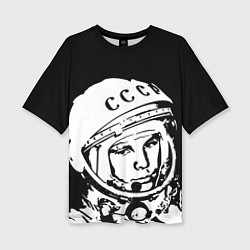 Женская футболка оверсайз Гагарин