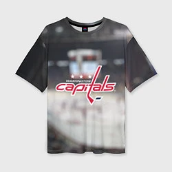 Женская футболка оверсайз Washington Capitals