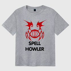 Футболка оверсайз женская Dark Elf Mage - Spell Howler, цвет: меланж