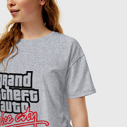 Футболка оверсайз женская GTA Vice City, цвет: меланж — фото 2
