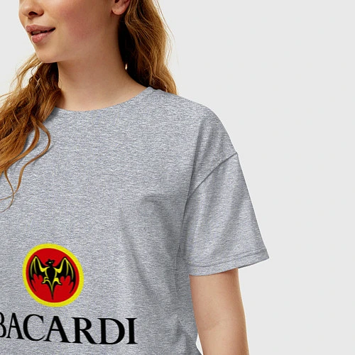 Женская футболка оверсайз Bacardi / Меланж – фото 3