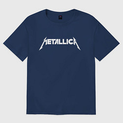 Футболка оверсайз женская Metallica, цвет: тёмно-синий
