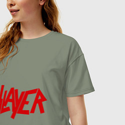 Футболка оверсайз женская Slayer, цвет: авокадо — фото 2