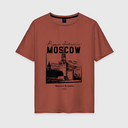 Женская футболка оверсайз Moscow Kremlin 1147