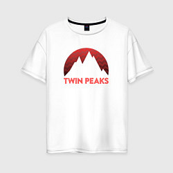 Футболка оверсайз женская Twin Peaks: Pie & Murder, цвет: белый