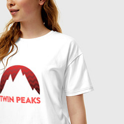 Футболка оверсайз женская Twin Peaks: Pie & Murder, цвет: белый — фото 2