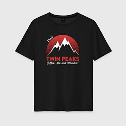 Футболка оверсайз женская Twin Peaks: Pie & Murder, цвет: черный