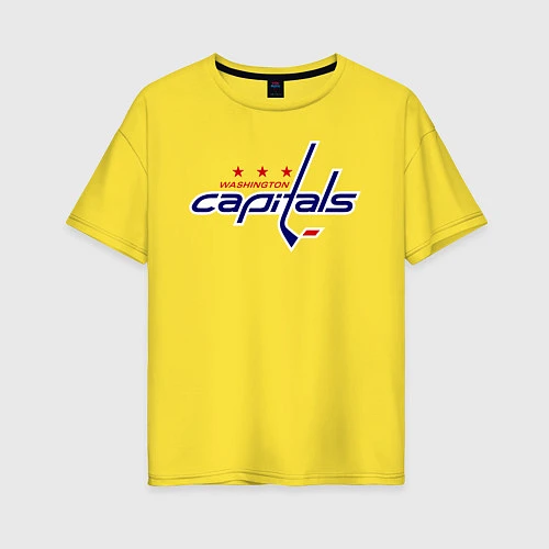 Женская футболка оверсайз Washington Capitals / Желтый – фото 1