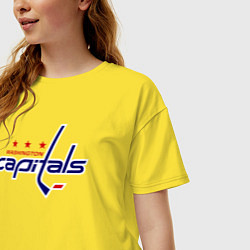 Футболка оверсайз женская Washington Capitals, цвет: желтый — фото 2