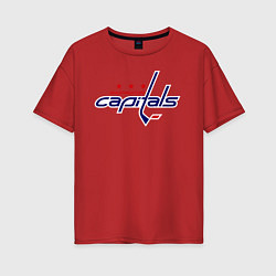 Женская футболка оверсайз Washington Capitals