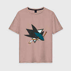 Женская футболка оверсайз San Jose Sharks