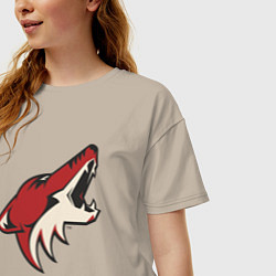 Футболка оверсайз женская Phoenix Coyotes, цвет: миндальный — фото 2