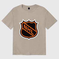 Футболка оверсайз женская NHL, цвет: миндальный