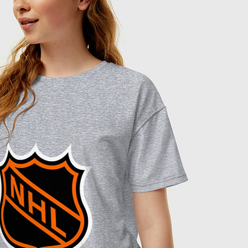 Женская футболка оверсайз NHL / Меланж – фото 3