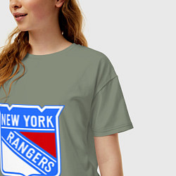 Футболка оверсайз женская New York Rangers, цвет: авокадо — фото 2