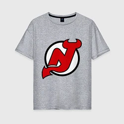 Женская футболка оверсайз New Jersey Devils