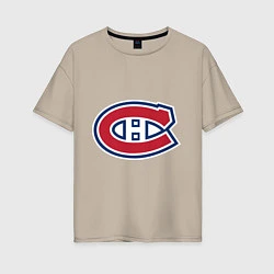 Женская футболка оверсайз Montreal Canadiens