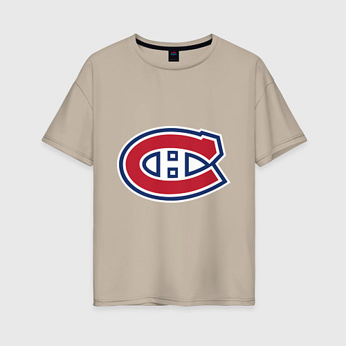 Женская футболка оверсайз Montreal Canadiens / Миндальный – фото 1