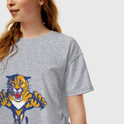 Футболка оверсайз женская Florida Panthers, цвет: меланж — фото 2