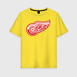 Женская футболка оверсайз Detroit Red Wings