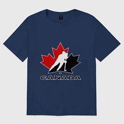 Футболка оверсайз женская Canada, цвет: тёмно-синий