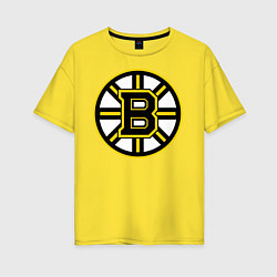 Футболка оверсайз женская Boston Bruins, цвет: желтый