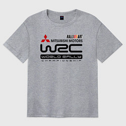 Футболка оверсайз женская Mitsubishi wrc, цвет: меланж