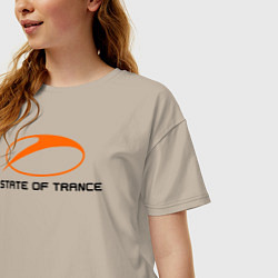 Футболка оверсайз женская A State of Trance, цвет: миндальный — фото 2