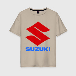 Футболка оверсайз женская Suzuki, цвет: миндальный